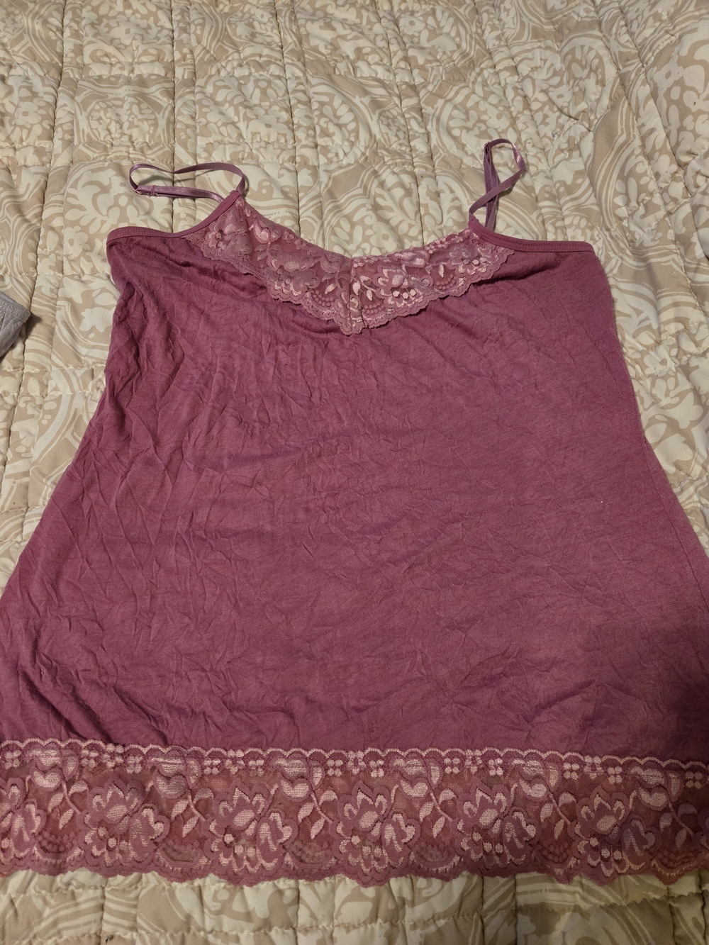 Maurices Mauve Lace-Trim Camisole
